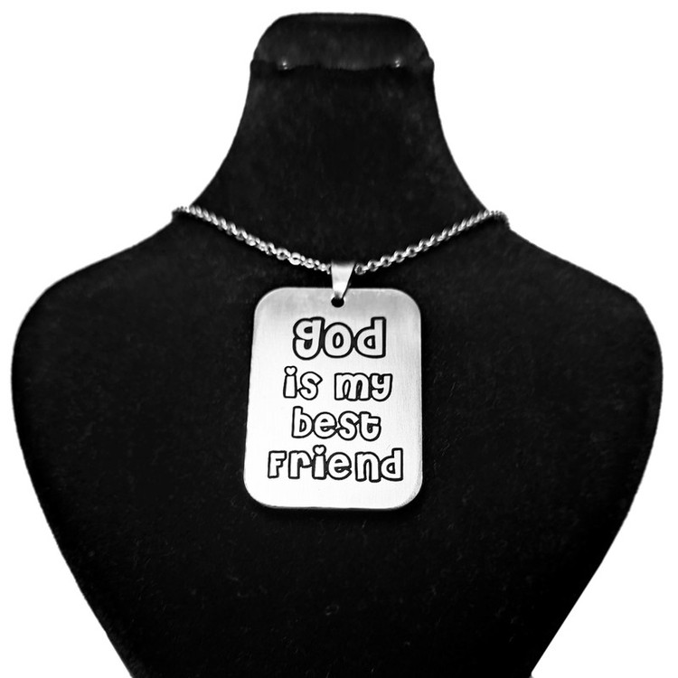 گردنبند مدل خدا بهترین دوستمه God is my best friend