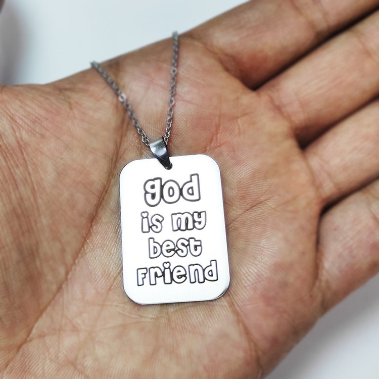 گردنبند مدل خدا بهترین دوستمه God is my best friend