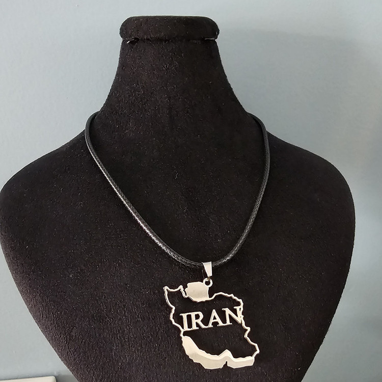 گردنبند مدل نقشه ایران زیبا