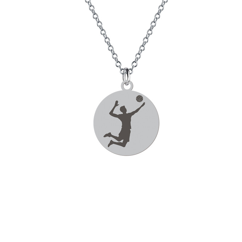آویز تزئینی خودرو  مدل ورزشی والیبالیست و توپ نقره ایی رنگ ثابت