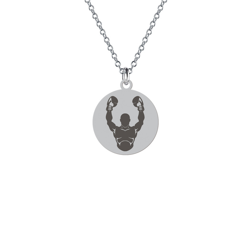 آویز تزئینی خودرو  مدل ورزشی بوکسور نقره ایی رنگ ثابت