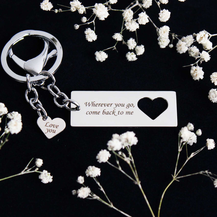 جاکلیدی مدل wherever you go و قلب نقره ای رنگ ثابت