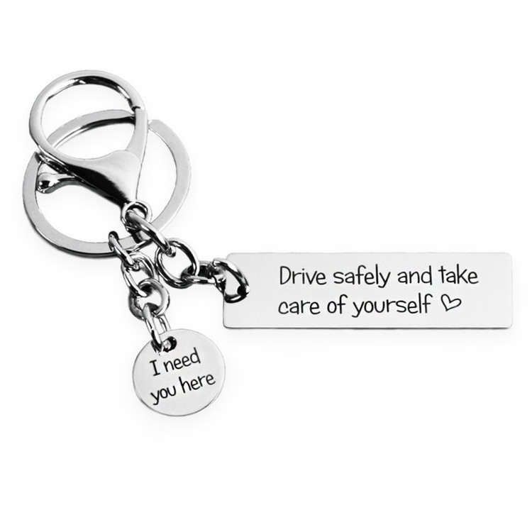 جاکلیدی مدل Drive Safe و دایره نقره ای رنگ ثابت