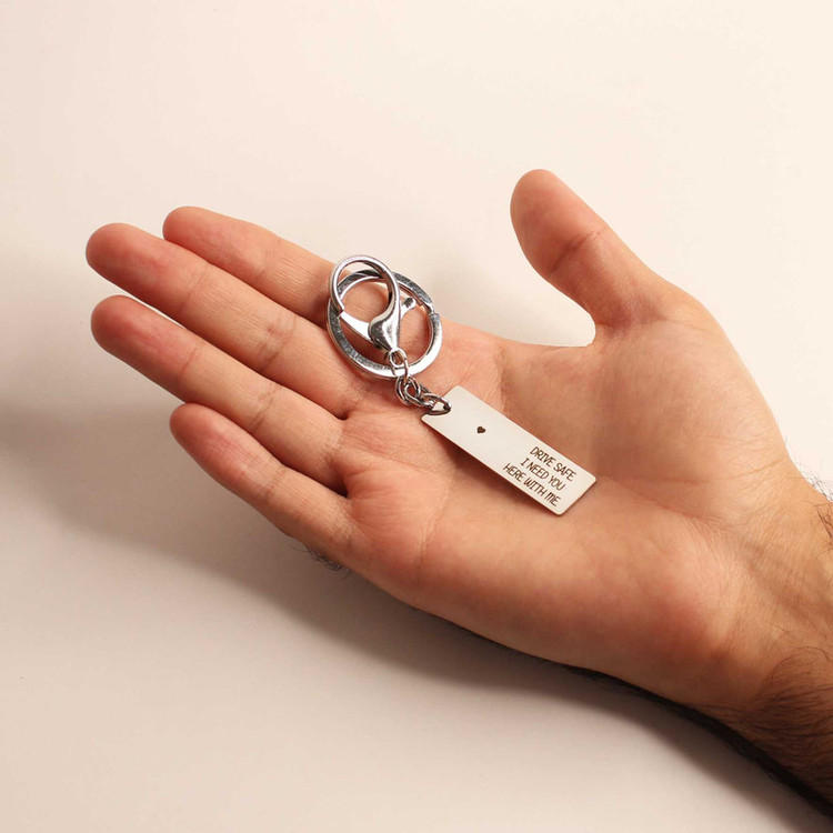 جاکلیدی مدل Drive Safe کد 2 نقره ای رنگ ثابت