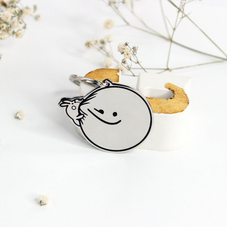 جاکلیدی مدل گردالو نقره ای رنگ ثابت