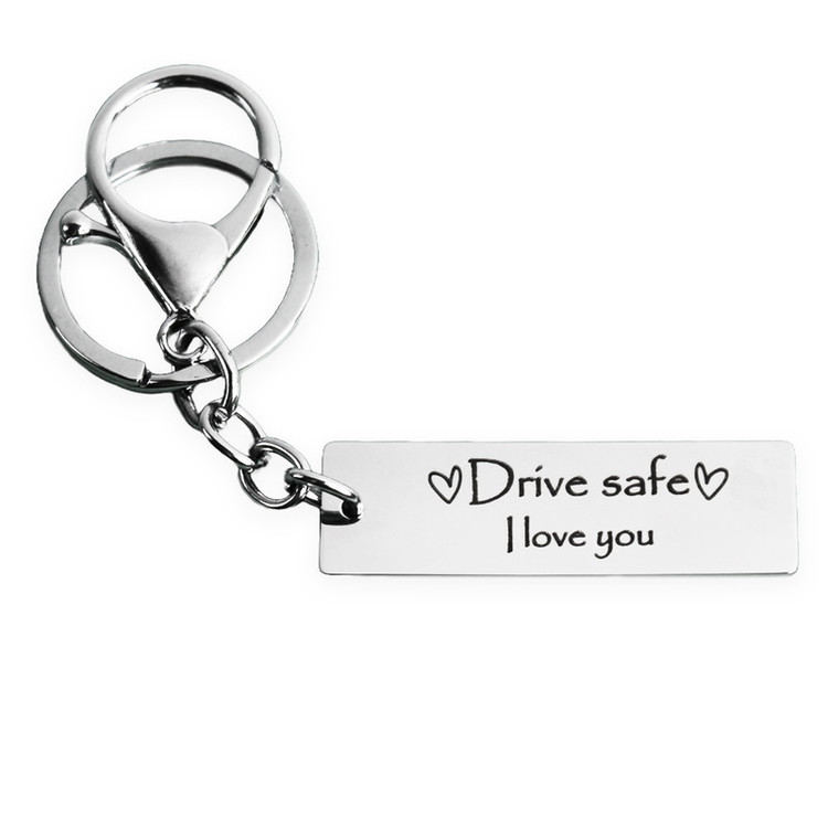 جاکلیدی مدل Drive Safe نقره ای رنگ ثابت کد 7 نقره ای رنگ ثابت
