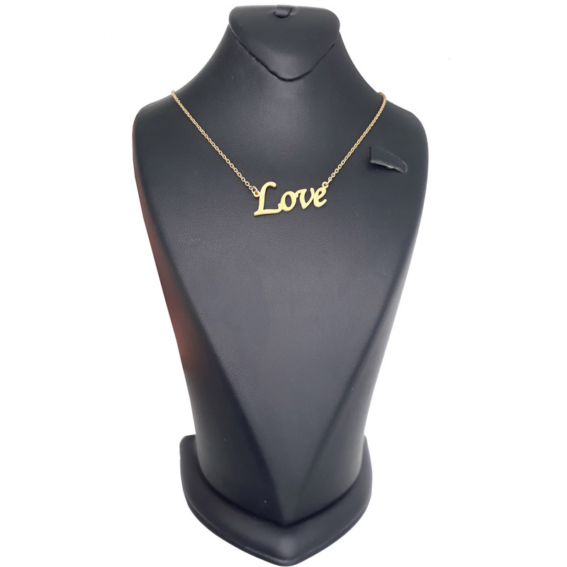 گردنبند  مدل اسم  Love نقره ایی رنگ ثابت