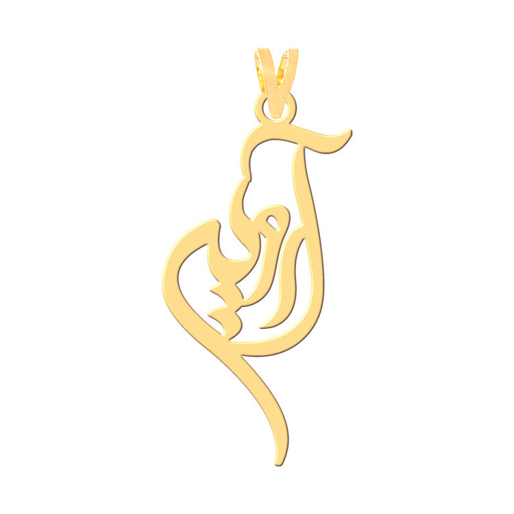 گردنبند طرح آروین رنگ نقره ایی (استیل رنگ ثابت) Kr3887