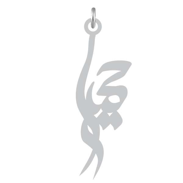 آویز گردنبند  طرح حمیرا رنگ نقره ایی (استیل رنگ ثابت) Kn2-1044