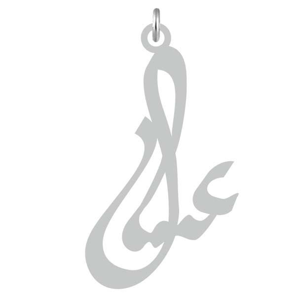 آویز گردنبند  طرح عسل رنگ نقره ایی (استیل رنگ ثابت) Kn2-785