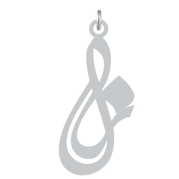 آویز گردنبند  طرح زال رنگ نقره ایی (استیل رنگ ثابت) Kn2-905