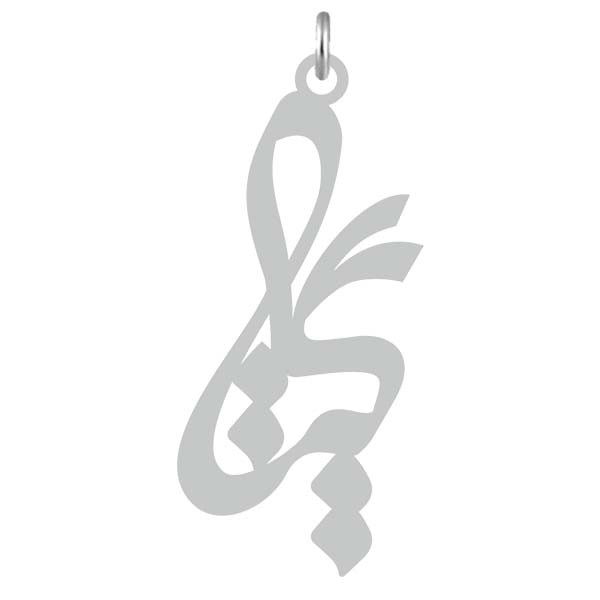 آویز گردنبند  طرح گیتا رنگ نقره ایی (استیل رنگ ثابت) Kn2-693