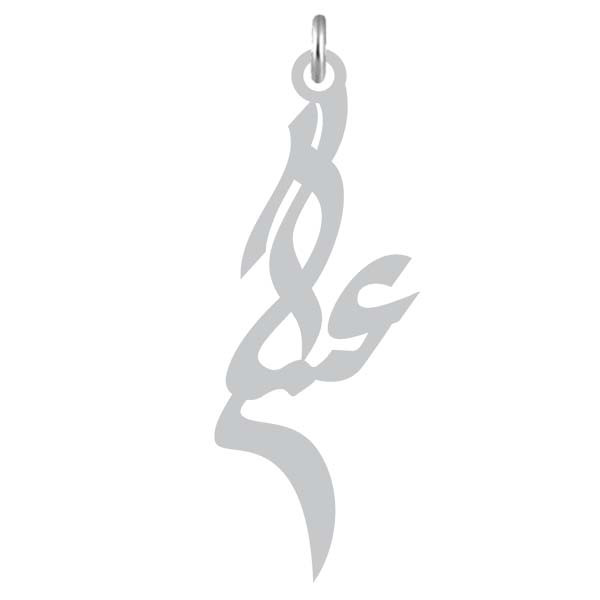 آویز گردنبند  طرح عسگر رنگ نقره ایی (استیل رنگ ثابت) Kn2-752