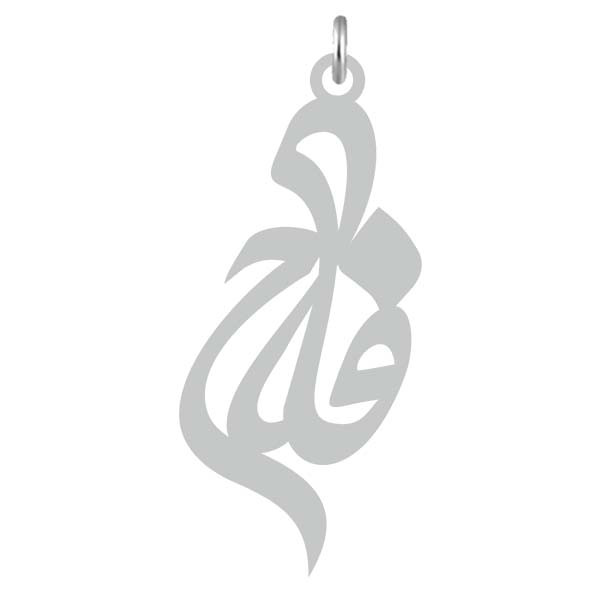 آویز گردنبند  طرح فلاح رنگ نقره ایی (استیل رنگ ثابت) Kn2-741