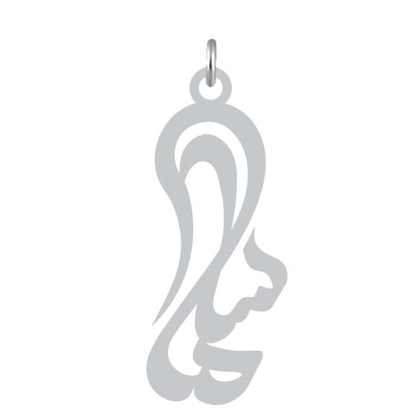 آویز گردنبند  طرح سلما رنگ نقره ایی (استیل رنگ ثابت) Kn2-887