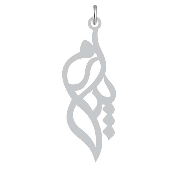آویز گردنبند  طرح پدرام رنگ نقره ایی (استیل رنگ ثابت) Kn2-1091