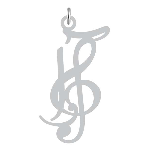 آویز گردنبند  طرح آوا رنگ نقره ایی (استیل رنگ ثابت) Kn2-1185