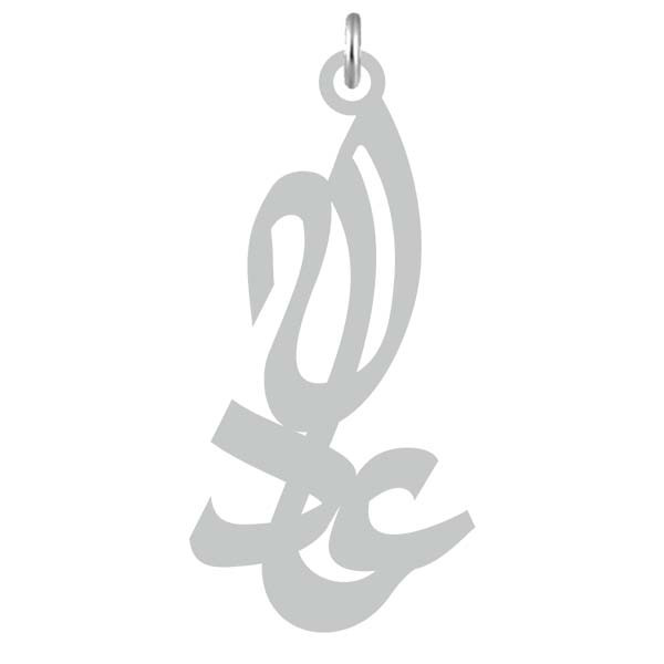 آویز گردنبند  طرح عادله رنگ نقره ایی (استیل رنگ ثابت) Kn2-791