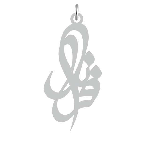 آویز گردنبند  طرح فرانک رنگ نقره ایی (استیل رنگ ثابت) Kn2-739
