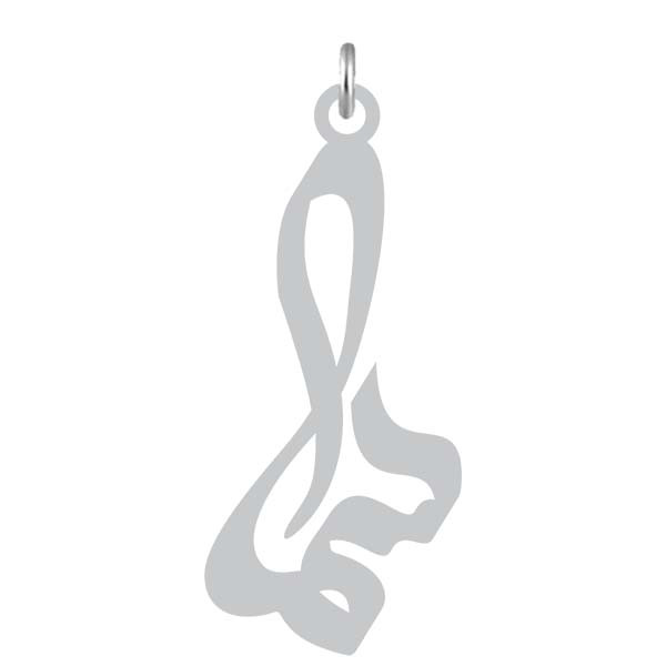 آویز گردنبند  طرح سما رنگ نقره ایی (استیل رنگ ثابت) Kn2-880