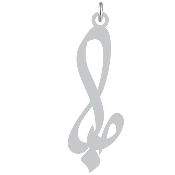 آویز گردنبند  طرح صبا رنگ نقره ایی (استیل رنگ ثابت) Kn2-812