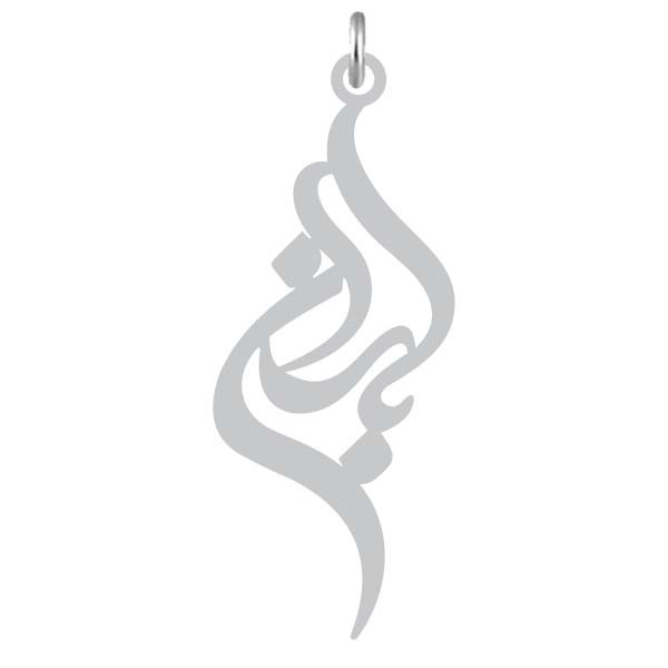 آویز گردنبند  طرح باران رنگ نقره ایی (استیل رنگ ثابت) Kn2-1110