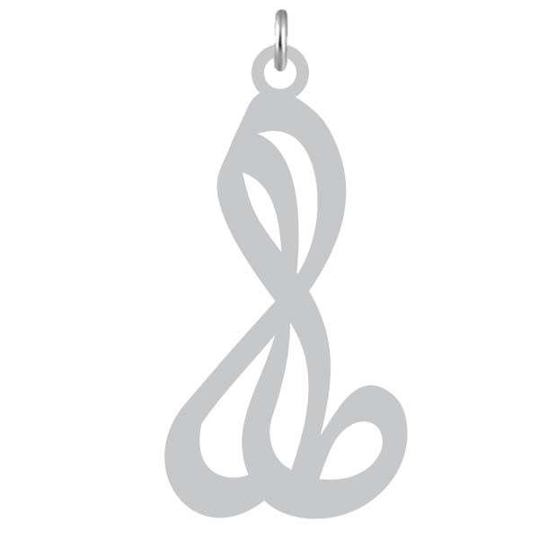 آویز گردنبند  طرح اسم طلا رنگ نقره ایی (استیل رنگ ثابت) Kn2-825