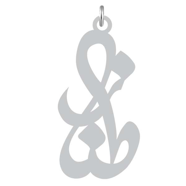 آویز گردنبند  طرح طناز رنگ نقره ایی (استیل رنگ ثابت) Kn2-821
