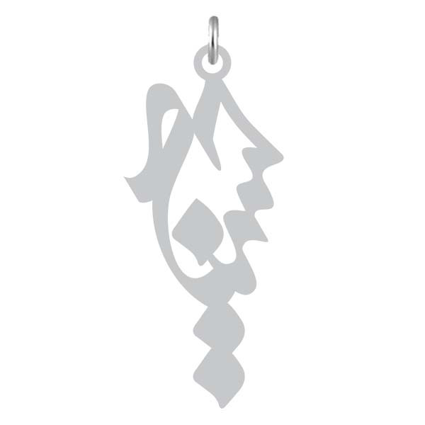 آویز گردنبند  طرح حسنیه رنگ نقره ایی (استیل رنگ ثابت) Kn2-1047