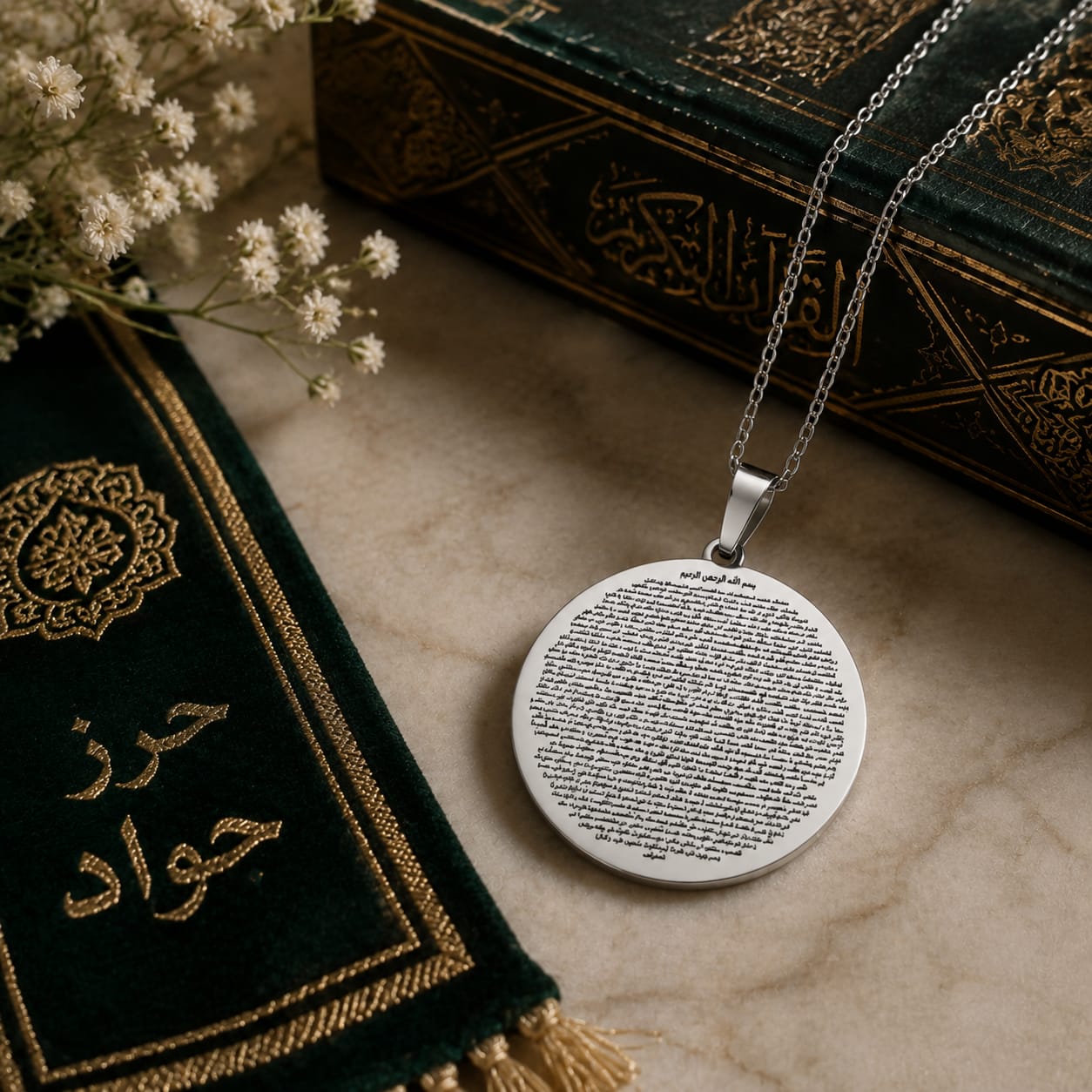 گردنبند مدل حرز امام جواد (ع) جنس استیل رنگ ثابت