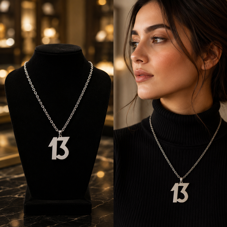 گردنبند مدل عدد 13